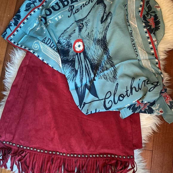 🐺New Double D Ranch “Wolf Pack" Scarf 🐺 Bohemian Boho Western Accessories - Picture 7 of 7
